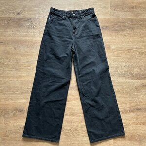 Lee Women's Size 8 Wide Leg High Rise Black Jeans